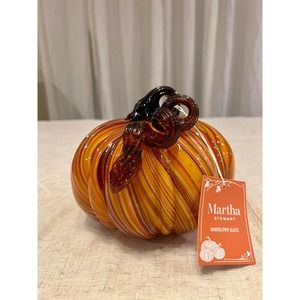 Elegant Hand Blown Glass Pumpkin